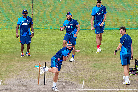 Afghanistan Vs New Zealand Test: New Zealand players during a practice session